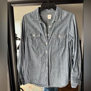 Womens J Crew Blue Denim Shirt